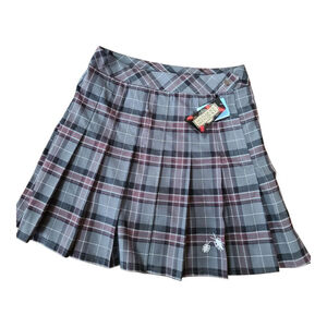 Beetlejuice XXS Gray Plaid Skirt NWT Junior's